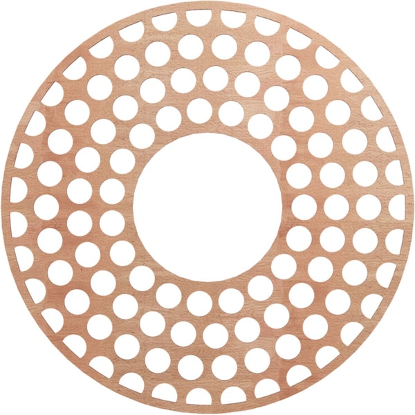 Ekena Millwork Fink Wood Fretwork Pierced Ceiling Medallion, Cherry, 34"OD x 12 3/8"ID x 3/8"T CMWP34X34X0375FFCH - main